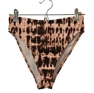 Brown Animal Print Missguided Women's High Waist Bikini Bottom
